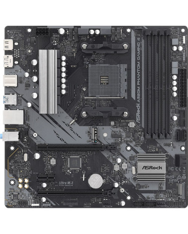 Материнская плата ASRock A520M PHANTOM GAMING 4, Socket AM4, AMD A520, 4xDDR4-3200, HDMI+DP, 2xPCI-Ex16, 1xPCI-Ex1, 4xSATA3(RAID