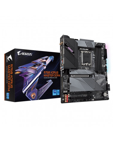 Материнская плата Gigabyte B760 AORUS MASTER DDR4, Socket 1700, Intel®B760, 4xDDR4-3200, HDMI+DP, 3xPCI-Ex16, 4xSATA3(RAID 0/1/5