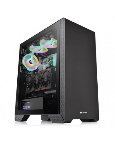 Корпус Thermaltake S300 TG CA-1P5-00M1WN-00 Black/Win/SPCC/Tempered Glass*1/120mm Standard Fan*1 (522922) 