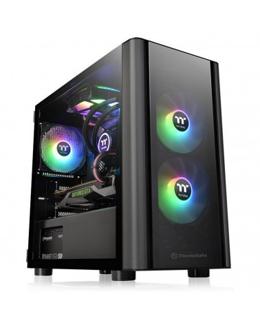 Корпус Thermaltake V150 TG CA-1R1-00S1WN-00 Black/Win/SPCC/Tempered Glass*2/ 120mm Standard Fan*1 (525701) 