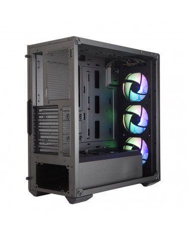 Корпус Cooler Master MasterBox MB511 ARGB MCB-B511D-KGNN-RGA Mesh version black trim. 3X RGB FAN installed, Including MCB-B511D-