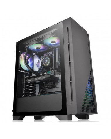 Корпус Thermaltake H330 TG CA-1R8-00M1WN-00 Black/Win/SPCC/Tempered Glass*1/120mm Standard Fan*1 (526456) 