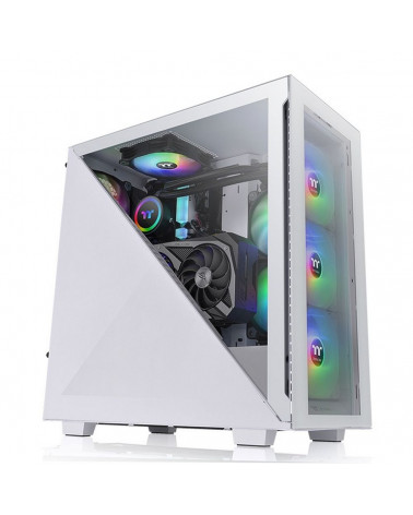 Корпус Thermaltake Divider 300 TG Snow ARGB CA-1S2-00M6WN-01 White/Win/SPCC/Tempered Glass*2/120mm Standard CA-1S2-00M6WN-01 Fan