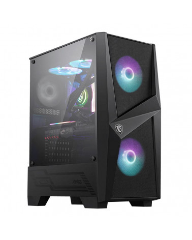 Корпус MSI MAG FORGE 100R Mid-Tower, ATX, 2xUSB 3.2, Audio I/O, 2x120mm ARGB Fan, 1x120mm black Fan, 6-ch Light controller, Fron