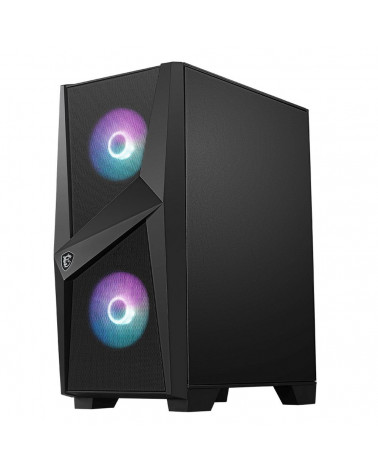 Корпус MSI MAG FORGE 100R Mid-Tower, ATX, 2xUSB 3.2, Audio I/O, 2x120mm ARGB Fan, 1x120mm black Fan, 6-ch Light controller, Fron