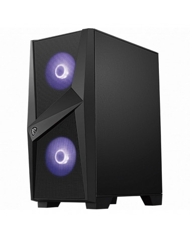 Корпус MSI MAG FORGE 100M Mid-Tower, ATX, 2xUSB 3.2, Audio I/O, 2x120mm RGB Fan, 1x120mm black Fan, 6-ch Light controller, Front