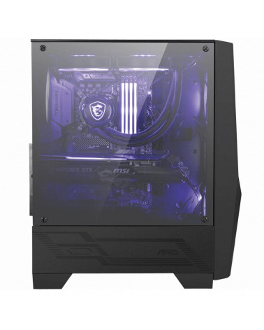 Корпус MSI MAG FORGE 100M Mid-Tower, ATX, 2xUSB 3.2, Audio I/O, 2x120mm RGB Fan, 1x120mm black Fan, 6-ch Light controller, Front