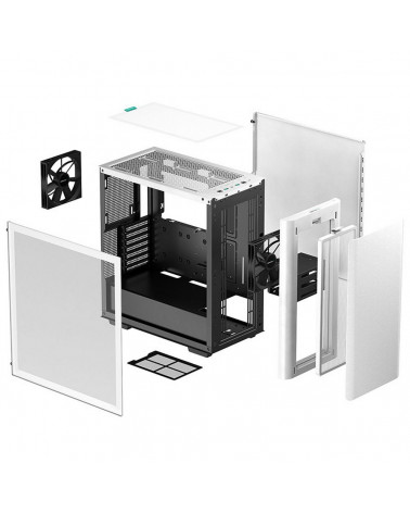 Корпус Deepcool CK500 WH Middle Tower, TG White (714859) E-ATX, CPU Height 175mm, VGA max 380mm, USB Type-C x 1, «USB 3.0 x 2, C