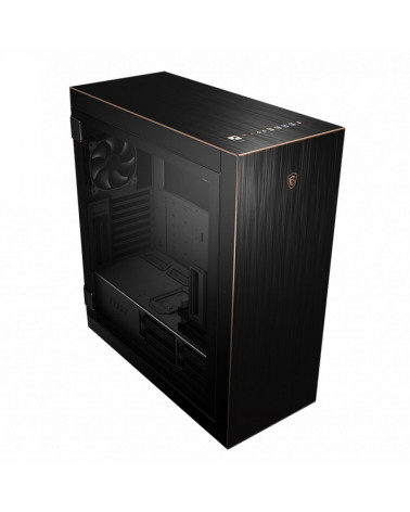 Корпус MSI MPG SEKIRA 500G Mid-Tower, E-ATX, 1xUSB-C, 4xUSB 3.0, 2x200mm Black Fan, 1x120mm Black Fan, Aluminum with Gold Color,