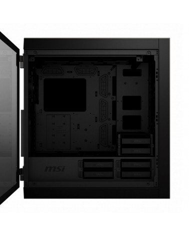 Корпус MSI MPG SEKIRA 500G Mid-Tower, E-ATX, 1xUSB-C, 4xUSB 3.0, 2x200mm Black Fan, 1x120mm Black Fan, Aluminum with Gold Color,