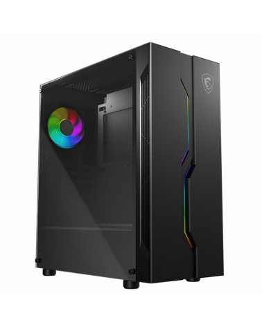 Корпус MSI MAG VAMPIRIC 010X Mid-Tower, ATX, 1xUSB 3.0, 2xUSB 2.0,1xARGB Fan, 1 to 4 LED HUB, Tempered Glass Window, Brown Box (