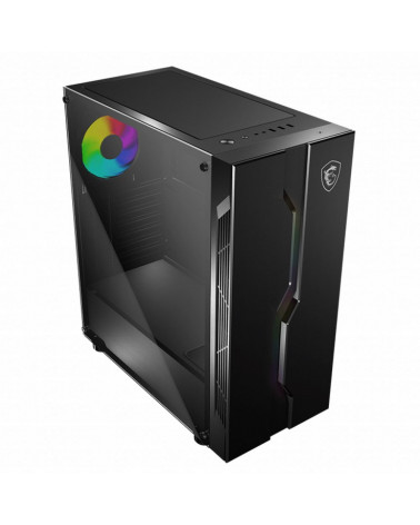 Корпус MSI MAG VAMPIRIC 010X Mid-Tower, ATX, 1xUSB 3.0, 2xUSB 2.0,1xARGB Fan, 1 to 4 LED HUB, Tempered Glass Window, Brown Box (