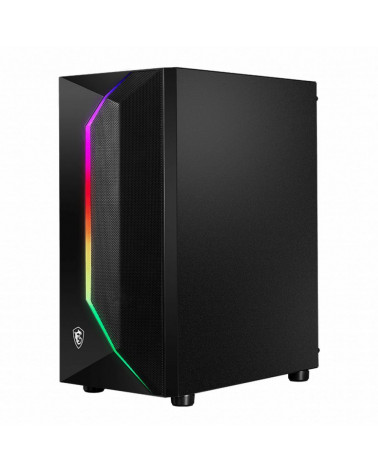 Корпус MSI MAG VAMPIRIC 100R Mid-Tower, ATX, 2xUSB 2.0, 1xUSB 3.0, 1x120mm ARGB Fan, 1x120mm Black Fan, Tempered Glass Window, B