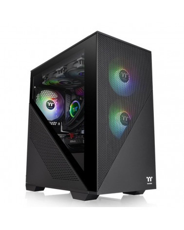 Корпус Thermaltake Divider 170 TG ARGB/Black CA-1S4-00S1WN-00 /Win/SPCC/Tempered Glass*1/120mm ARGB PWM Fan*2 