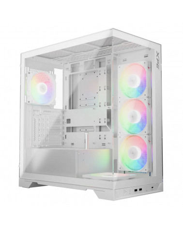 Корпус XPG INVADER X WHITE (INVADERXMT-WHCWW) Mid-Tower Gaming ATX PC Case with Panoramic View, Tempered Glass Panels, and RGB L