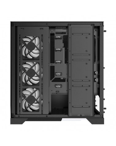 Корпус XPG INVADER X BLACK (INVADERXMT-BKCWW) Mid-Tower Gaming ATX PC Case with Panoramic View, Tempered Glass Panels, and RGB L