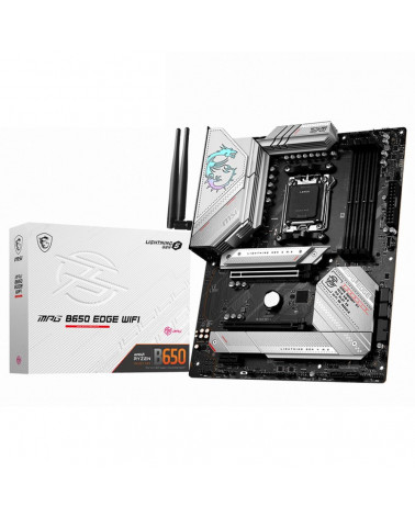 Материнская плата MSI MPG B650 EDGE WIFI, AM5,4DDR5,2PCI -Ex16,1PCI - Ex1,3M.2,6SATA3,1USB3.2Gen2x2,4USB3.2 G (010191) 