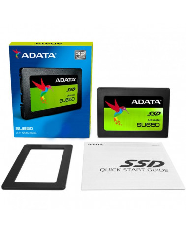 Твердотельный накопитель SSD ADATA  SU650 ASU650SS-120GT-R 120GB 2.5" Client SATA 6Gb/s, 520/320, IOPS 20/75K, MTBF 2M, 3D NAND,