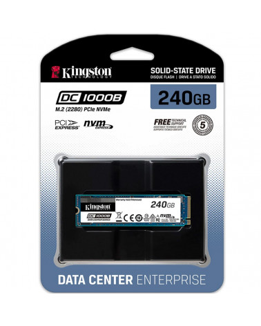 Твердотельный накопитель SSDKingston DC1000B Enterprise M.2 2280 SEDC1000BM8/240G 240GB PCIe Gen3x4 with NVME, 2200/290, IOPS 11