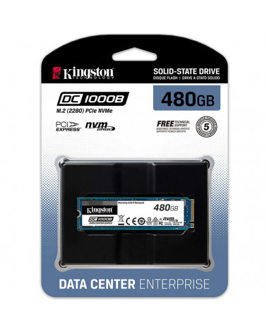 Твердотельный накопитель SSD Kingston DC1000B Enterprise  M.2 2280 SEDC1000BM8/480G 480GB PCIe Gen3x4 with NVME, 3200/565, IOPS 