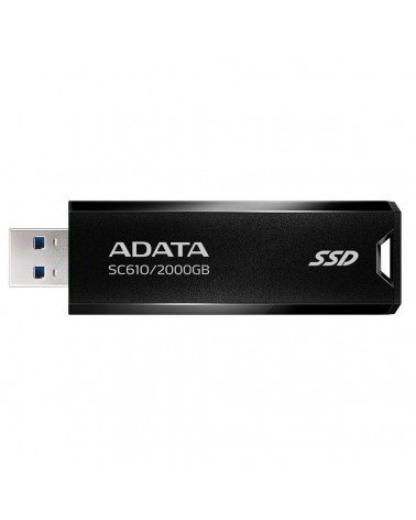 Твердотельный накопитель SSD ADATA 2TB SC610 BOXBLACK/RED  USB 3.2 Gen2 Type-A, 550/500, SC610-2000G-CBK/RD 