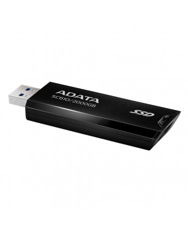 Твердотельный накопитель SSD ADATA 2TB SC610 BOXBLACK/RED  USB 3.2 Gen2 Type-A, 550/500, SC610-2000G-CBK/RD 