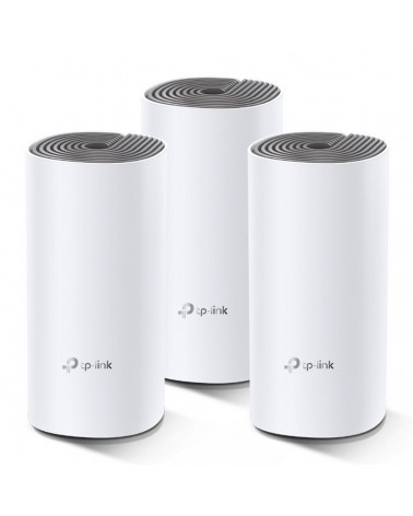 Точка доступа Wi-Fi TP-LINK Deco E4(3-pack) AC1200 Домашняя Mesh Wi-Fi система, чипсет Qualcomm, 867 Мбит/с на 5 ГГц + 300 Мбит/