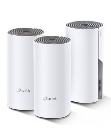 Точка доступа Wi-Fi TP-LINK Deco E4(3-pack) AC1200 Домашняя Mesh Wi-Fi система, чипсет Qualcomm, 867 Мбит/с на 5 ГГц + 300 Мбит/