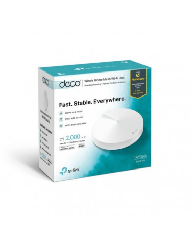 Точка доступа Wi-Fi TP-LINK Deco M5(1-Pack) AC1300 Домашняя Wi-Fi система, чипсет Qualcomm, два диапазона (Dual-Band), поддержка