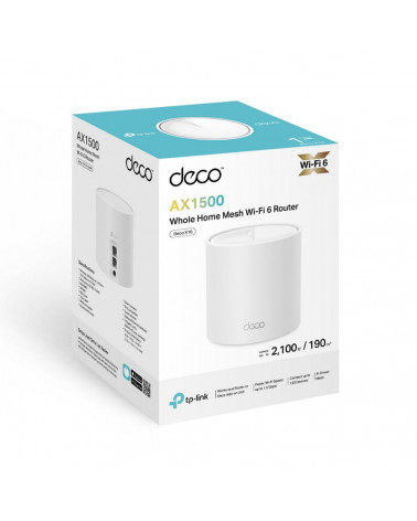 Точка доступа Wi-Fi TP-LINK Deco X10(1-pack) Mesh-система AX1500 Wi-Fi 6 