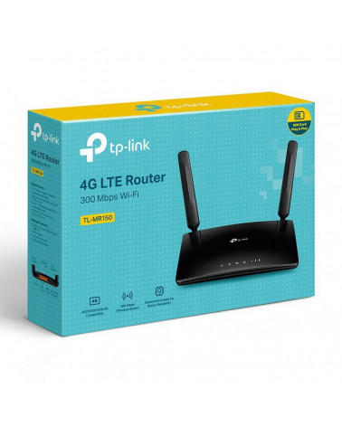 Маршрутизатор TP-LINK TL-MR150 N300 4G LTE Wi-Fi роутер, встроенный 4G/3G-модем, совместимый со стандартами (FDD/TDD)/DC-HSPA+/H