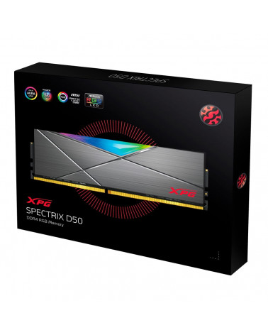 Модуль памяти ADATA XPG SPECTRIX D50 RGB Grey Gaming Memory AX4U320016G16A-DT50 32GB DDR4 3200 DIMM Non-ECC, CL16, 1.35V, Heat S