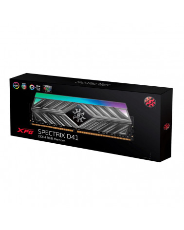 Модуль памяти ADATA XPG SPECTRIX D41 RGB Grey Gaming Memory AX4U320016G16A-ST41 16GB DDR4 3200 DIMM Non-ECC, CL16, 1.35V, Heat S