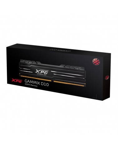 Модуль памяти ADATA XPG GAMMIX D10 Black Gaming Memory AX4U32008G16A-SB10 8GB DDR4 3200 DIMM Non-ECC, CL16, 1.35V, Heat Shield, 