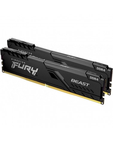 Модуль памяти Kingston FURY Beast Black Gaming Memory KF432C16BBK2/32 32GB DDR4 3200 DIMM Non-ECC, CL16, 1.35V, 2Gx8 Кит 2х16 , 