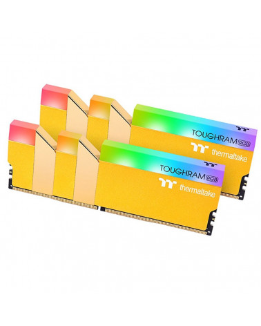 Модуль памяти Thermaltake TOUGHRAM RGB Metallic Gold Gaming Memory RG26D408GX2-3600C18A 16GB DDR4 3600 DIMM Non-ECC, CL18, 1.35V