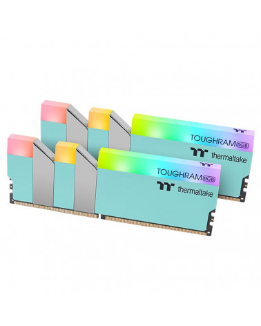 Модуль памяти Thermaltake TOUGHRAM RGB Turquoise Gaming Memory RG27D408GX2-3600C18A  16GB DDR4 3600 DIMM Non-ECC, CL18, 1.35V, H