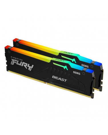 Модуль памяти Kingston 16GB Kingston DDR5 4800 DIMM FURY Beast RGB Gaming Memory KF548C38BBAK2-16 Non-ECC, CL38 , 1.1V, KF548C38