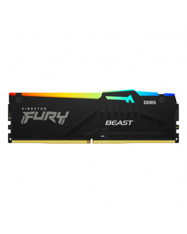 Модуль памяти Kingston 32GB Kingston DDR5 5200 DIMM FURY Beast RGB Gaming Memory KF552C40BBAK2-32 Non-ECC, CL40, 1.25V, 1RX8 (Ki