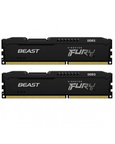 Модуль памяти Kingston 16GB DDR3 1600MHz DIMM FURY Beast Black CL10, 1.5V, Non-ECC 