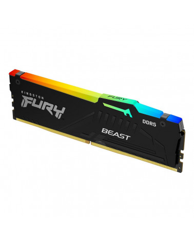 Модуль памяти Kingston 8GB DDR5 5200 DIMM FURY Beast Black RGB Non-ECC, CL40, 1.25V, 1RX8 40-40-40  288-pin, RTL 