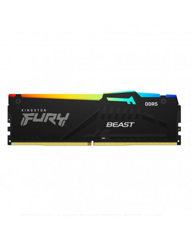 Модуль памяти Kingston 8GB DDR5 6000 DIMM FURY Beast Black RGB Non-ECC, CL40, 1.35V, 1RX8 40-40-40  288-pin, RTL 