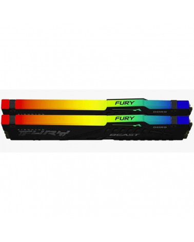 Модуль памяти Kingston 16GB DDR5 6000 DIMM FURY Beast Black RGB  kit 2*8,Non-ECC,  CL40, 1.35V, 288-pin RTL 