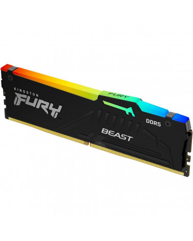 Модуль памяти Kingston 32GB DDR5 5600 DIMM FURY Beast Black RGB Non-ECC,  CL40, 1.25V,RTL 