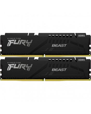 Модуль памяти Kingston 64GB DDR5 5600 DIMM FURY Beast Black kit 2*32,Non-ECC,  CL40, 1.25V, 288-pin RTL 