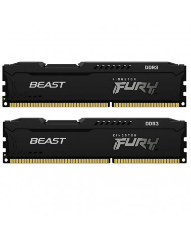 Модуль памяти Kingston 8GB DDR3 1866MHz DIMM FURY Beast Black PnP kit 2*4gb, 1RX8 10-11-10 1.5V 240-pin 4Gbit 