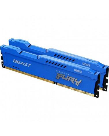 Модуль памяти Kingston 16GB DDR3 1600MHz DIMM FURY Beast Blue PnP kit 2*8gb, 2RX8 10-10-10 1.5V 240-pin 4Gbit 