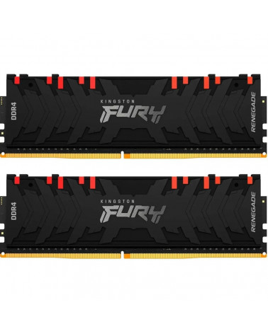 Модуль памяти Kingston 16GB DDR4 4266 DIMM FURY Renegade Black RGB XMP kit 2*8gb, 1RX8 19-26-26 1.4V 288-pin 8Gbit 