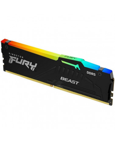 Модуль памяти Kingston 8GB DDR5 5600 DIMM FURY Beast Black RGB EXPO Non-ECC, 1RX16 36-38-38 1.25V 288-pin 16Gbit 