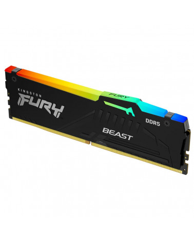 Модуль памяти Kingston 16GB DDR5 5600 DIMM FURY Beast Black RGB EXPO Non-ECC Unbuffered, 1RX8 36-38-38 1.25V 288-pin 16Gbit 